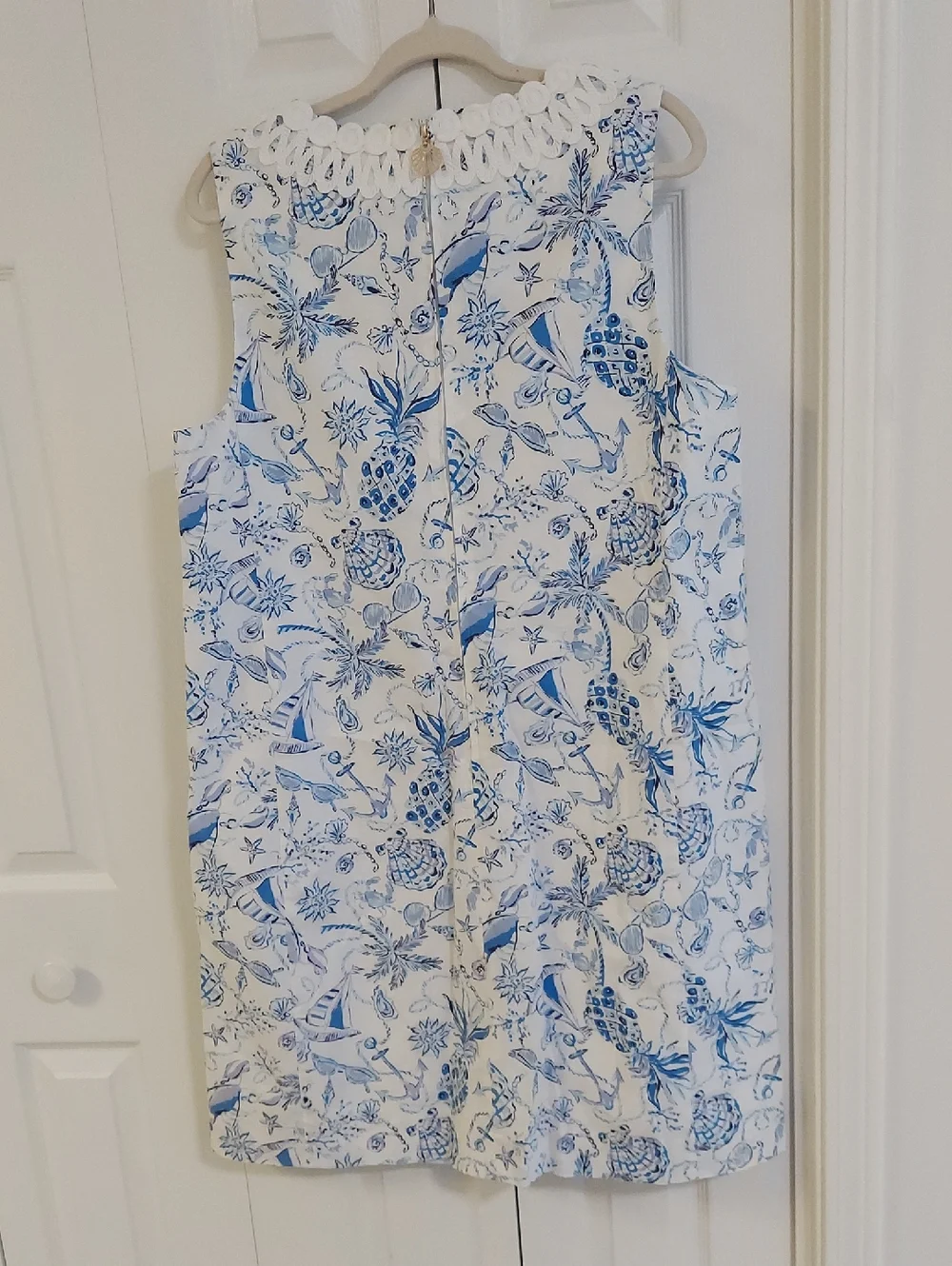 Lilly Pulitzer 'Anabelle' Dress, NEW! Size 16, Blue & White - Picture 6 of 14